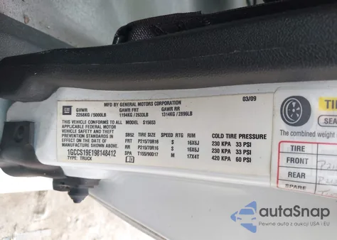 2009 Chevrolet Colorado Work Truck from USA, damaged, VIN 1GCCS19E198148412